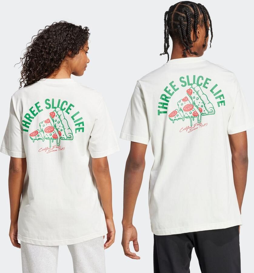 Adidas Sportswear T-shirt met labelprint model 'PIZZA' - Foto 3