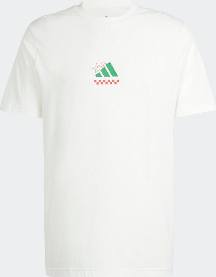 Adidas Sportswear T-shirt met labelprint model 'PIZZA' - Foto 5