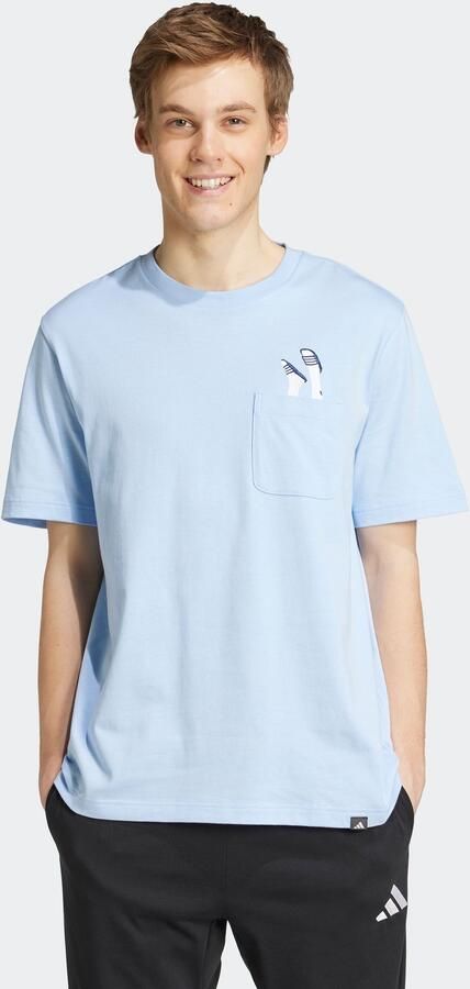Adidas Lounge Slides Graphic Pocket T-shirt