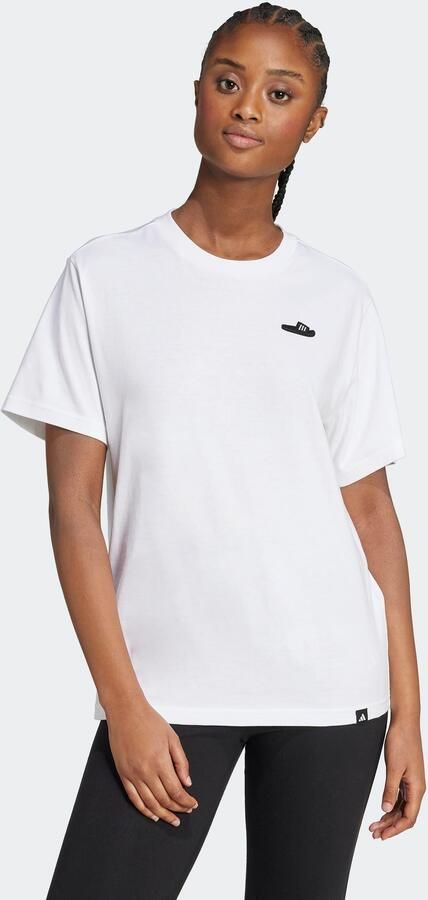 Adidas T-shirt met afbeelding van een slipper
