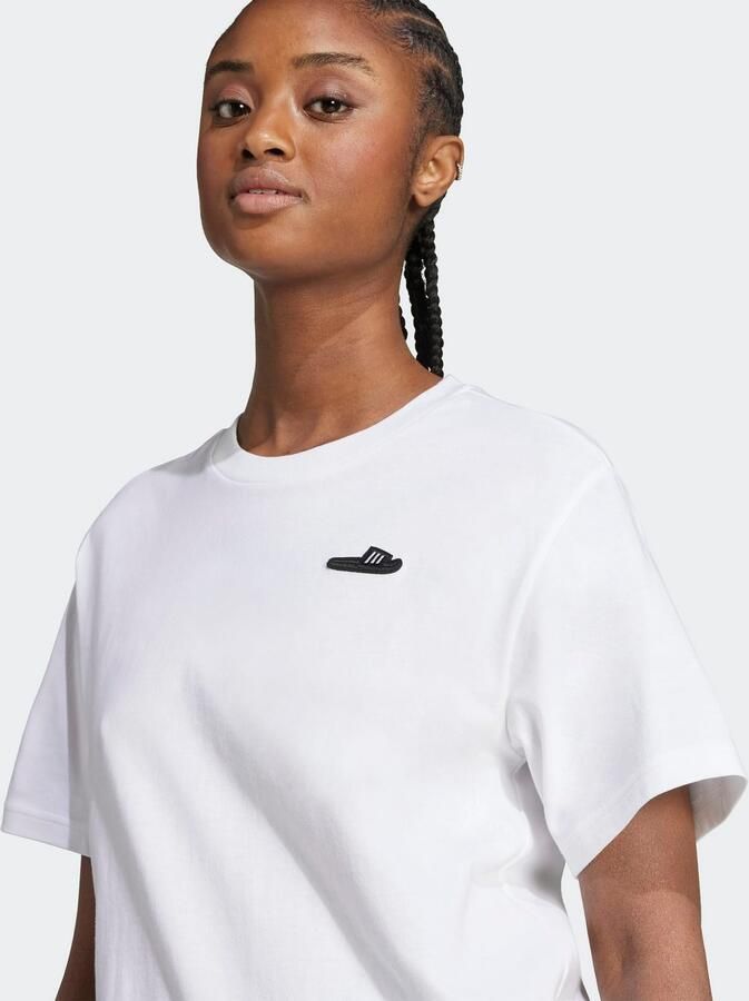 Adidas T-shirt met afbeelding van een slipper - Foto 4