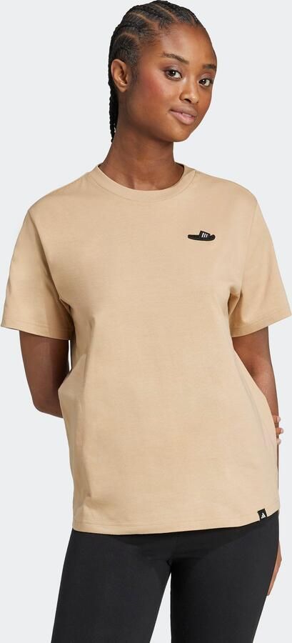 Adidas T-shirt met afbeelding van een slipper