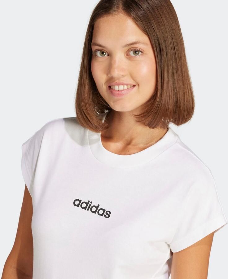 Adidas Sportswear T-shirt W LIN SJ T Basic T-shirt van zacht materiaal