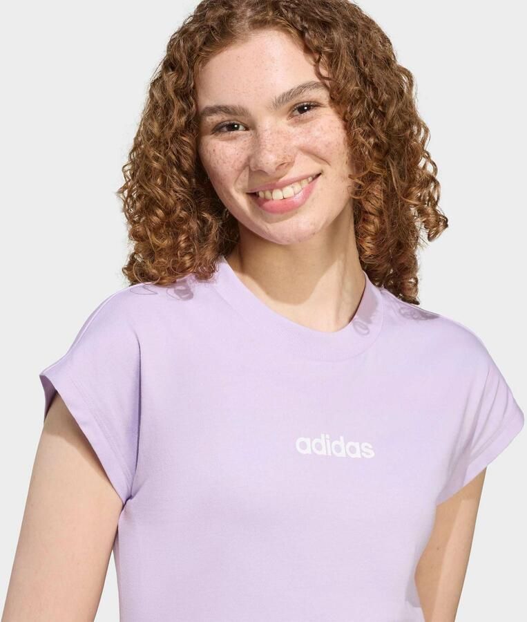 Adidas Sportswear T-shirt W LIN SJ T Basic T-shirt van zacht materiaal