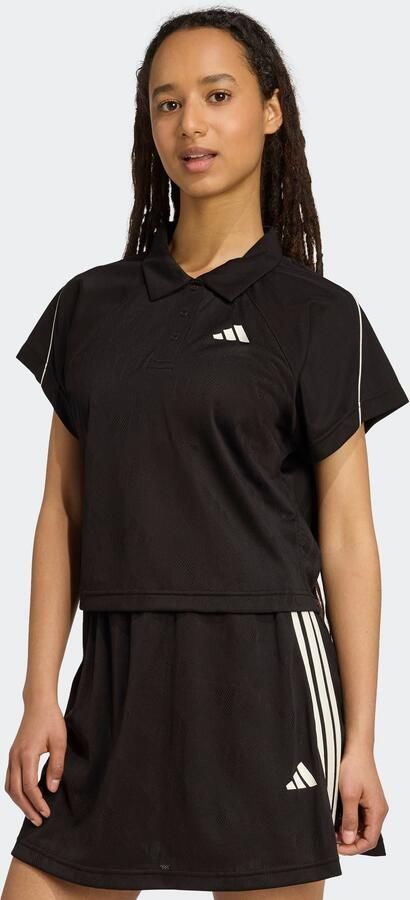 Adidas Polo Shirt Korte Mouw Stadium 3-Stripes Tennis Inspired Jacquard Polo Shirt T-Shirt - Foto 6