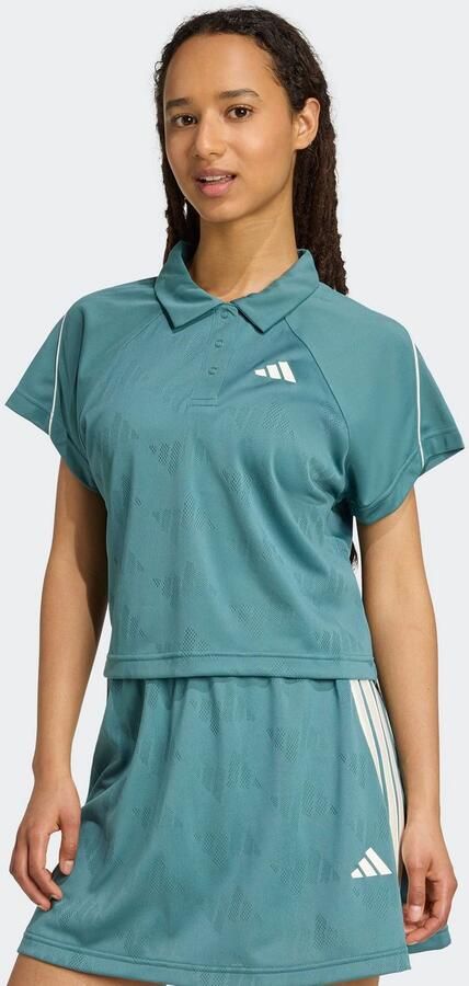 Adidas Stadium 3-Stripes Tennis Inspired Jacquard Polo T-shirt - Foto 5