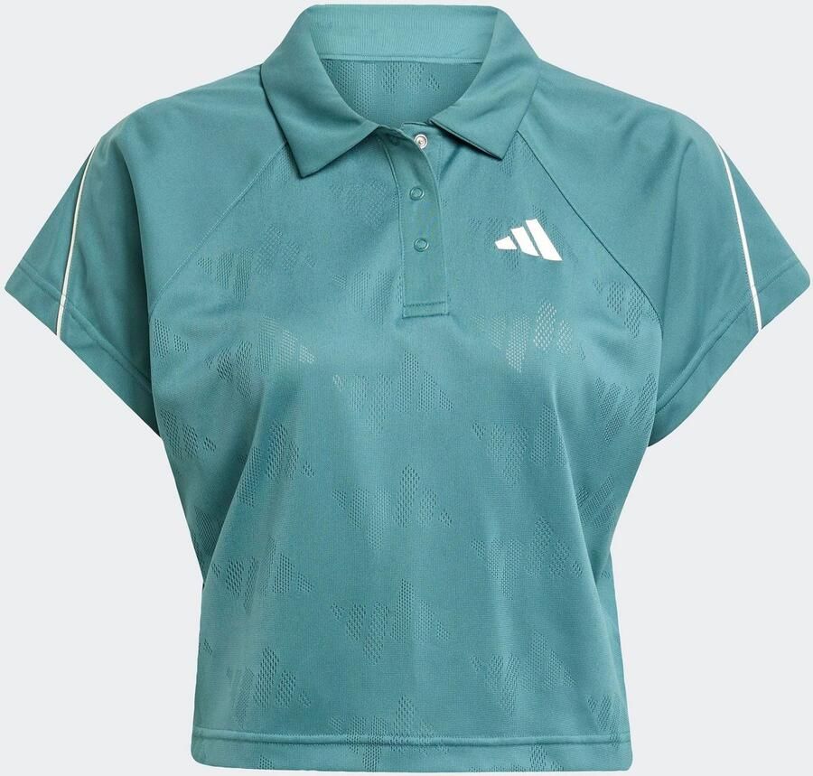 Adidas Stadium 3-Stripes Tennis Inspired Jacquard Polo T-shirt - Foto 2