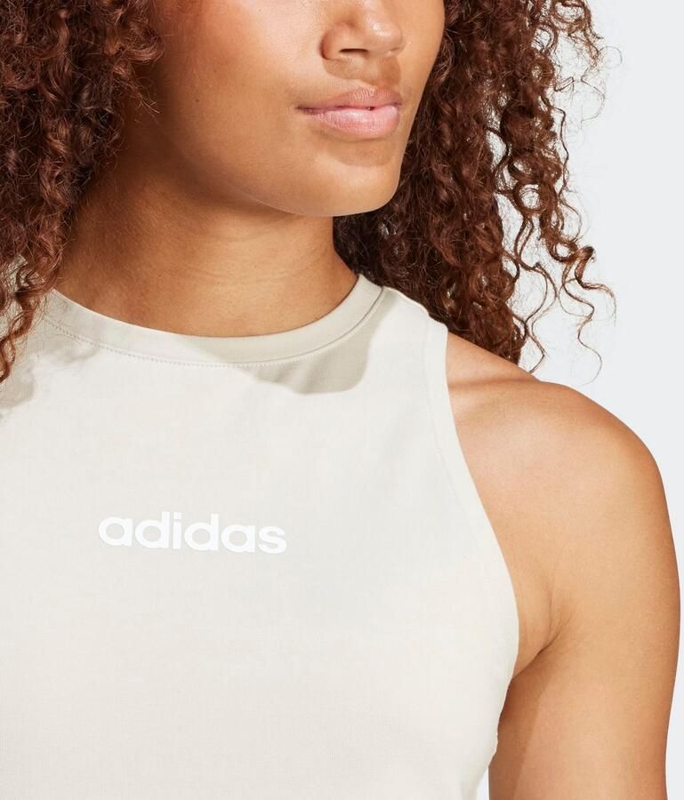 Adidas Essentials Linear Slim-Fit Katoenen Tanktop - Foto 2