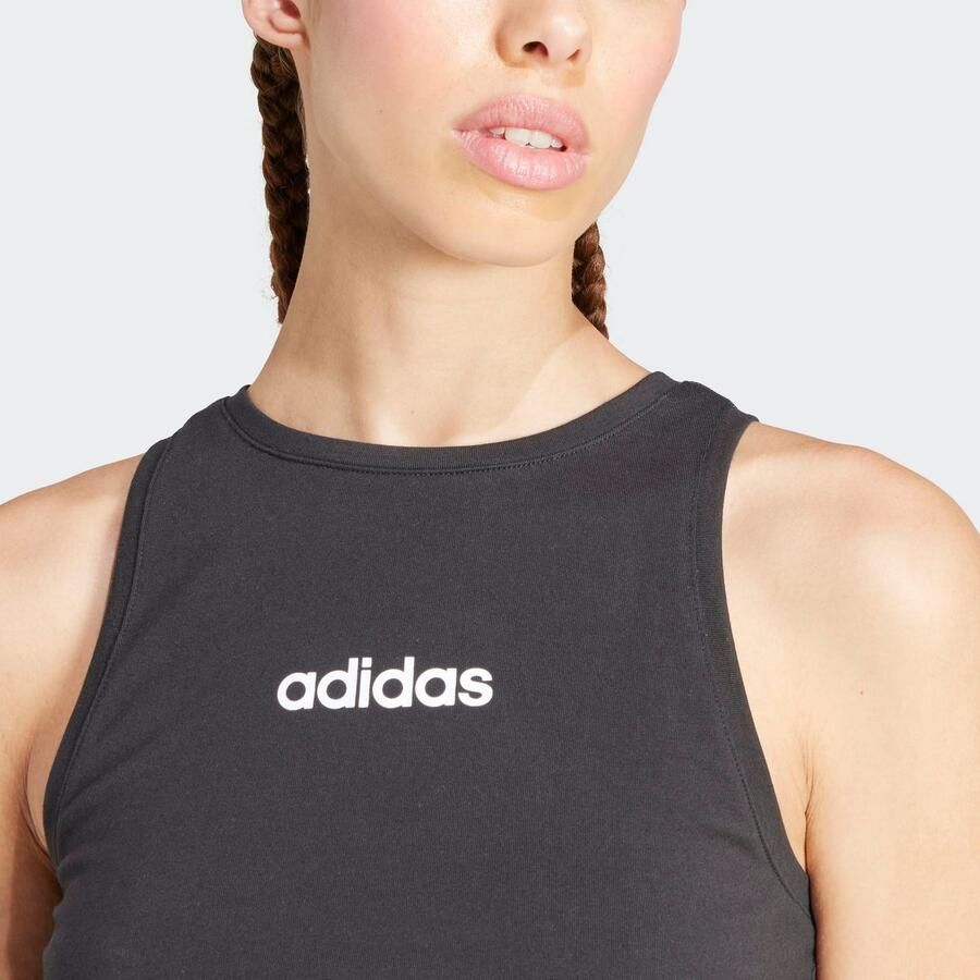 Adidas Essentials Linear Slim-Fit Katoenen Tanktop