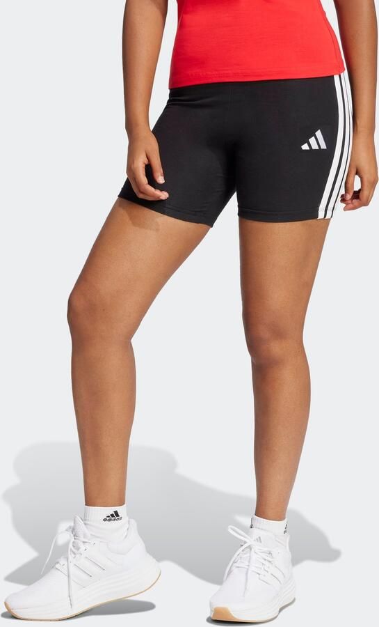Adidas Sportswear Trainingstights W 3S SJ BK SHO korte leggings middelhoge band platte elastische band (1-delig) - Foto 5