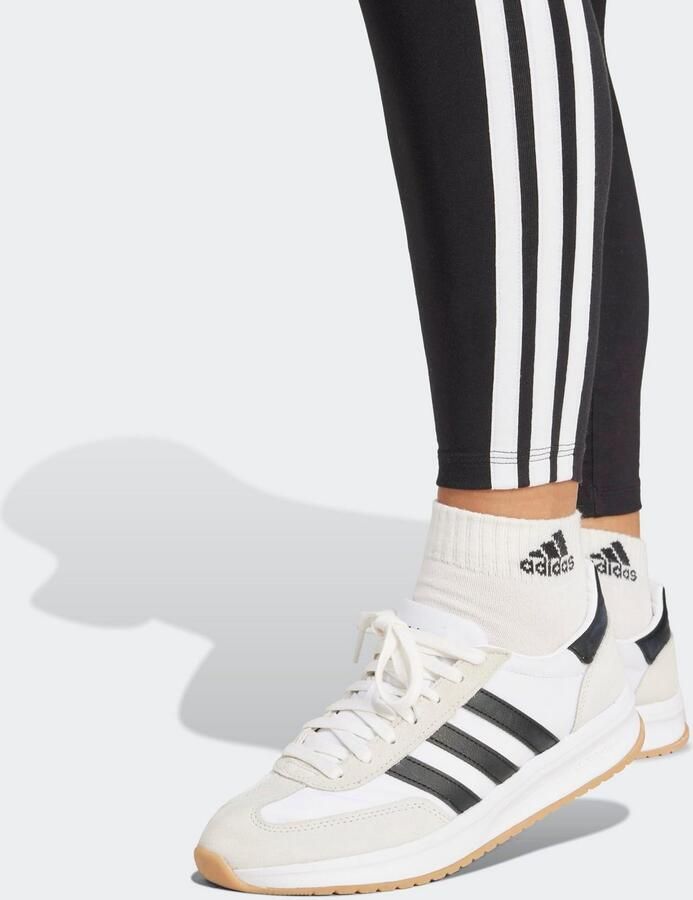 Adidas Essentials 3-Stripes Katoenen Legging Zwart- Dames Zwart - Foto 3