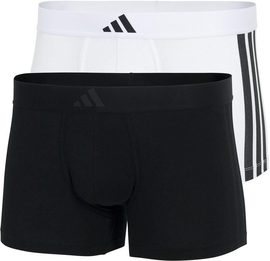 Adidas Sportswear Trunk Active Flex Cotton 3 Strepen flexibele 4-way stretch elastisch logoband zonder opening (Set van 2) - Foto 7