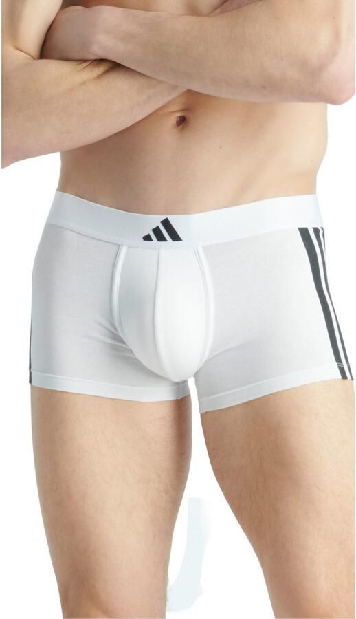 Adidas Sportswear Trunk Active Flex Cotton 3 Strepen flexibele 4-way stretch elastisch logoband zonder opening (Set van 2) - Foto 2
