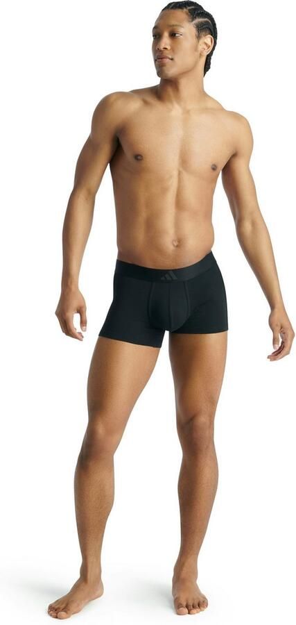 Adidas Sportswear Trunk Active Flex Cotton 3 Strepen flexibele 4-way stretch elastisch logoband zonder opening (Set van 2) - Foto 4