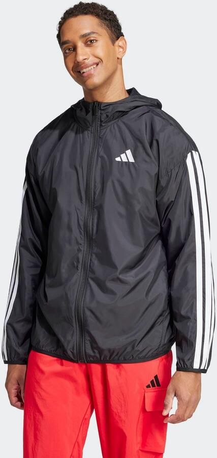 Adidas Essentials 3-Stripes Windjack Zwart- Heren Zwart - Foto 5