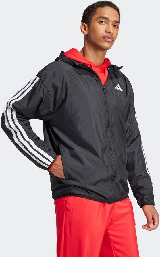 Adidas Essentials 3-Stripes Windjack Zwart- Heren Zwart - Foto 3