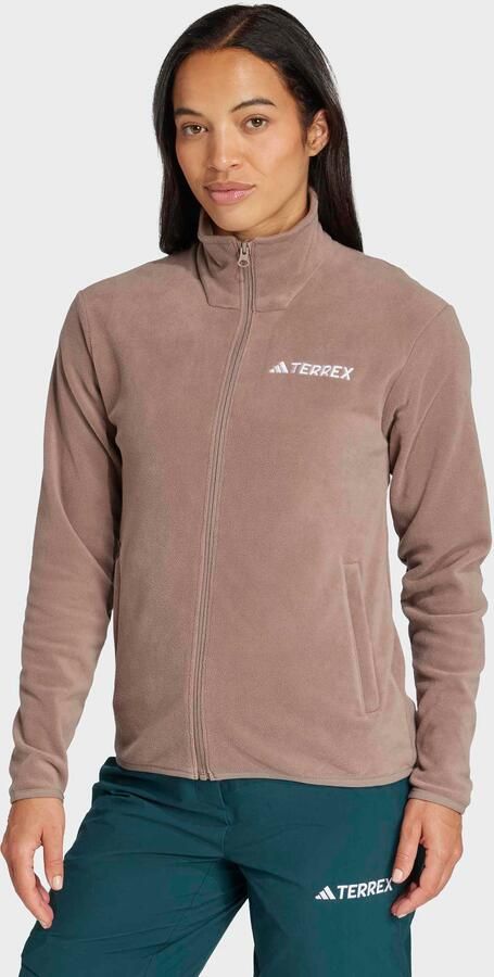 Adidas Fleece Jack Veste en polaire 100% Polyester Recyclé marron