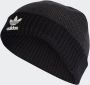 Adidas Originals Zwarte Hoed met Variegated Textuur en Wit Rubberen Logo Black Unisex - Thumbnail 1
