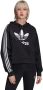Adidas Originals Dames sweatshirt adicolor split trafoil hoodie hc7050 36 Zwart Dames - Thumbnail 3