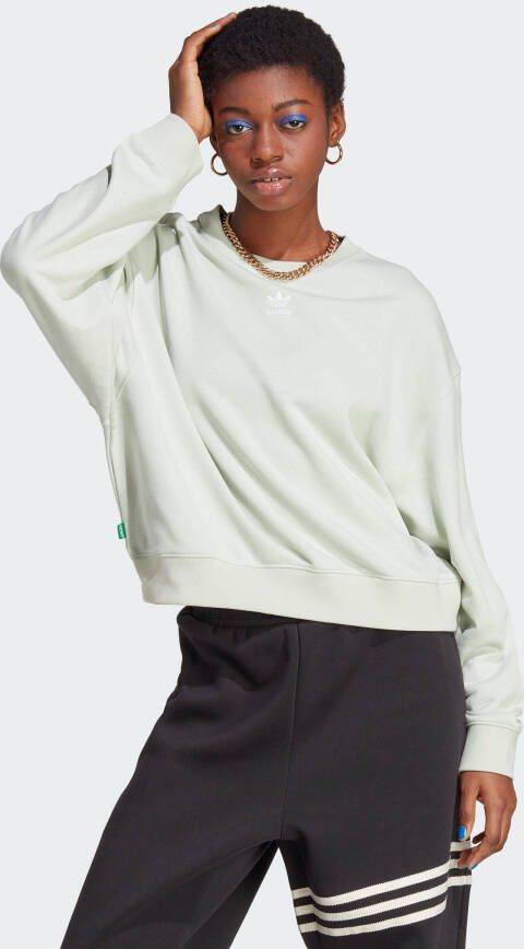 Adidas Originals Essentials+ Sweater Made With Hemp Sweaters Kleding linen green maat: XS beschikbare maaten:XS M L XL