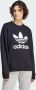 Adidas Originals Zwarte Trui met Wijde Silhouet en Authentiek Logo Zwart Dames - Thumbnail 2