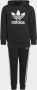 Adidas Originals Trefoil Hooded Tracksuit Children Black White- Black White - Thumbnail 1