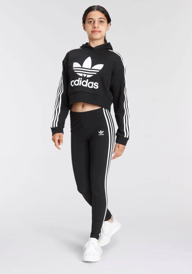 Adidas Originals legging zwart wit Sportbroek Meisjes Katoen 158