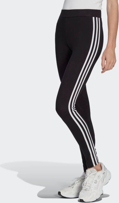 Adidas Originals Zwarte Trainingsleggings met 3-Stripes Zwart Dames