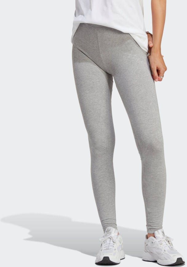 Adidas Originals Grijze leggings met Trefoil-logo print Gray Dames