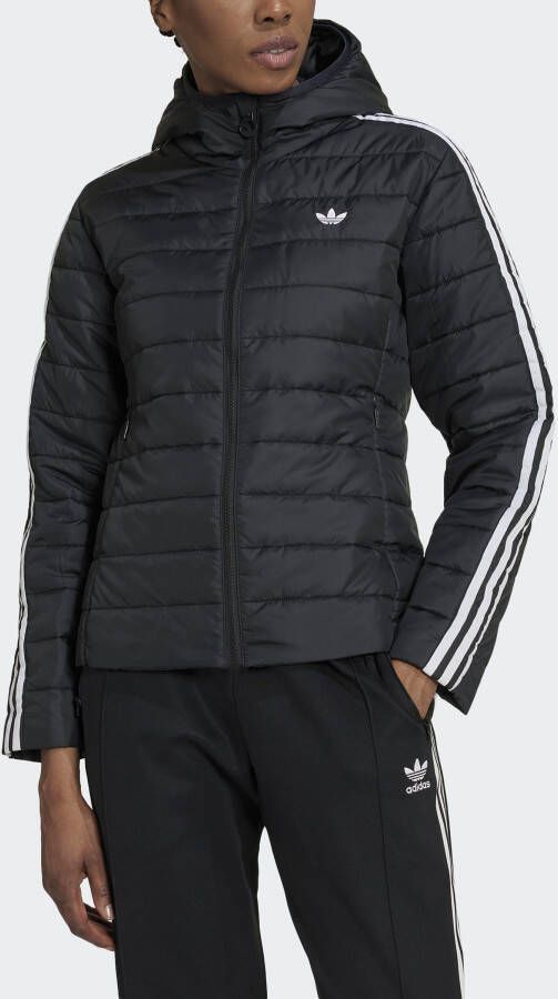 Adidas Originals Zwarte sportjas met capuchon voor dames Black Dames