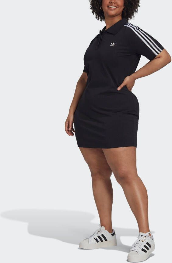 Adidas Originals Plus SIZE polojurk met labelstitching model 'TEE'