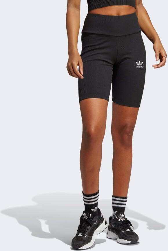 Adidas Originals Essential Ribbed Cycle Shorts Black- Dames Black