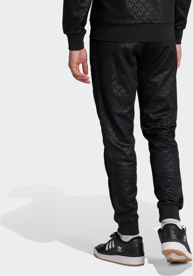 Adidas Originals Zwarte Originals Broek met Monogram Print Zwart Heren