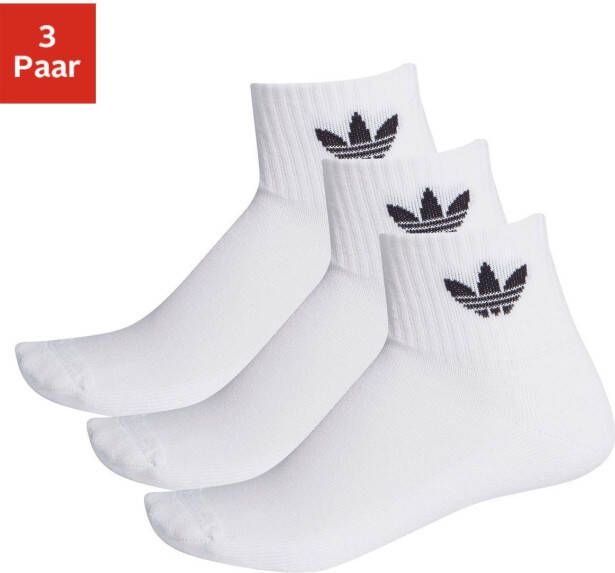 Adidas Originals Sokken met labelstitching in een set van 3 paar