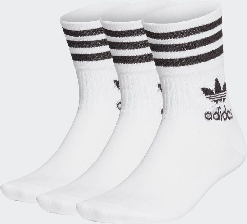 Adidas Originals Adicolor Crew Sokken (3 Pack) Lang Kleding white black maat: 43-46 beschikbare maaten:39-42 43-46 35-38