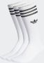 Adidas Originals Witte iconische crew sokken voor nen en White Unisex - Thumbnail 1
