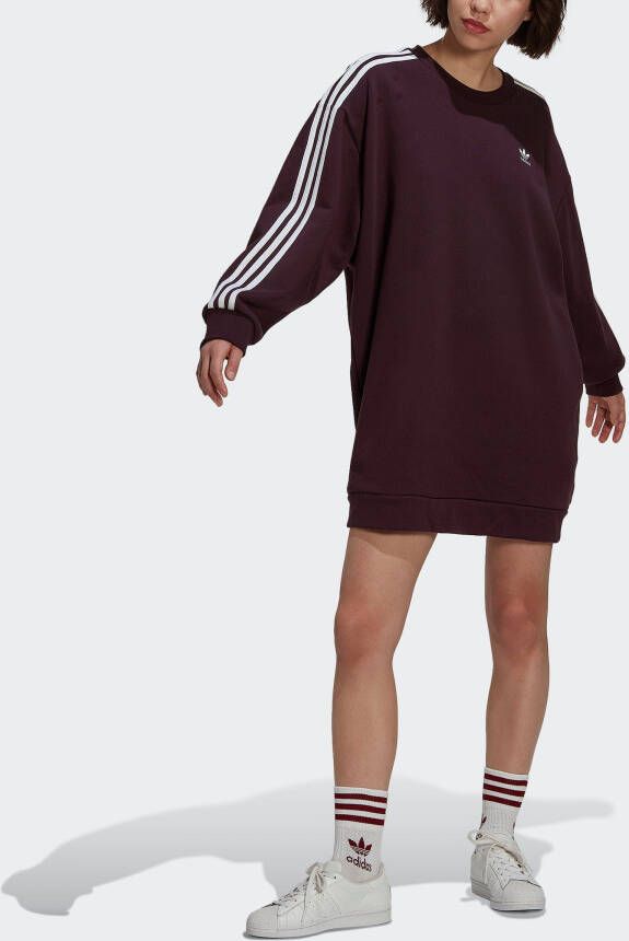 Adidas Originals Sweater Kleid Jurken Kleding shadow maroon maat: XS beschikbare maaten:XS