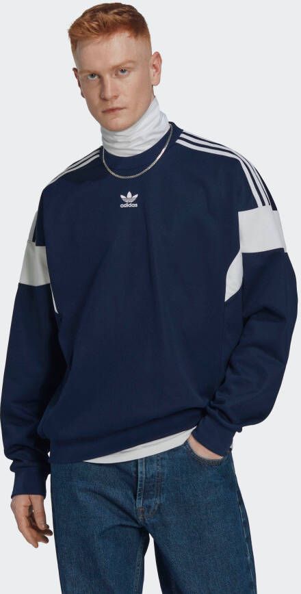 Adidas Originals Klassieke Blauwe Ronde Kraag Sweater Blauw Heren