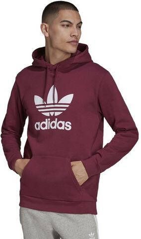 Adidas Klassieke Trefoil Hoodie Victory Crimson Wit Brown Heren