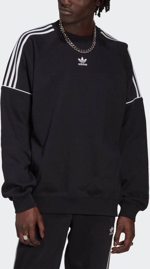 Adidas Zwarte Crewneck Sweatshirt met Iconisch Logo Black Heren