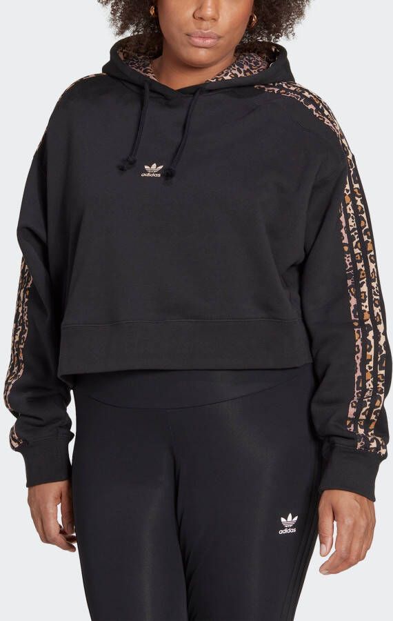 Adidas Originals Plus SIZE hoodie met labeltypische galonstrepen