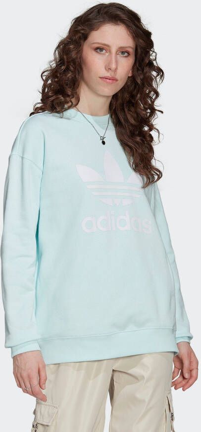 Adidas Originals Sweatshirt met labelprint model 'Crew'