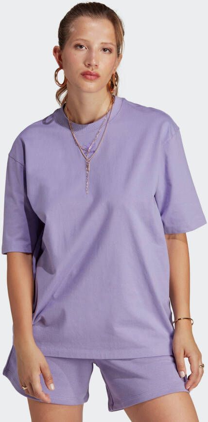 Adidas Adicolor T-Shirt voor Vrouwen Purple Dames