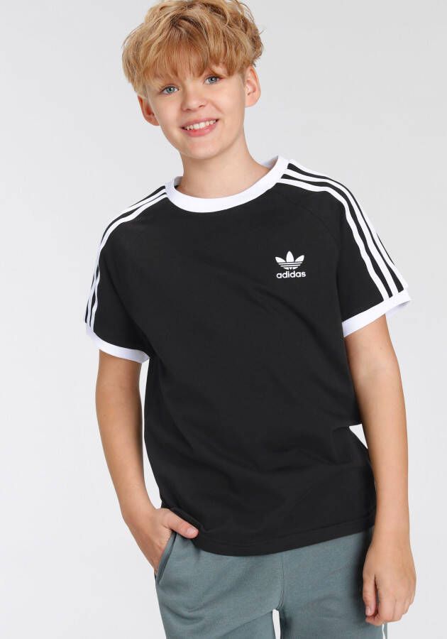 Adidas Originals T-shirt met logo zwart wit Katoen Ronde hals 158