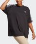 Adidas Originals Sportief Zwart T-shirt met Logo Borduursel en 3-Strepen Black Dames - Thumbnail 11
