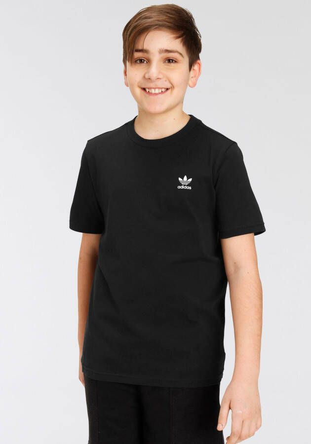Adidas Originals T-shirt met logo zwart Katoen Ronde hals 140
