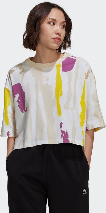 Adidas Originals T-shirt THEBE MAGUGU ALLOVER PRINT CROP