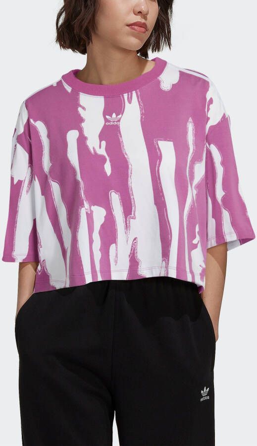 Adidas Originals T-shirt THEBE MAGUGU ALLOVER PRINT CROP