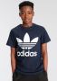Adidas Originals T-shirt donkerblauw wit Katoen Ronde hals 152 - Thumbnail 2