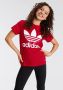 Adidas Originals T-shirt rood wit Katoen Ronde hals Logo 128 - Thumbnail 2